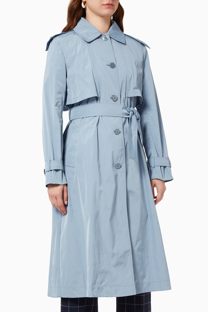 

Tilly Trench Coat in Taffeta, Blue