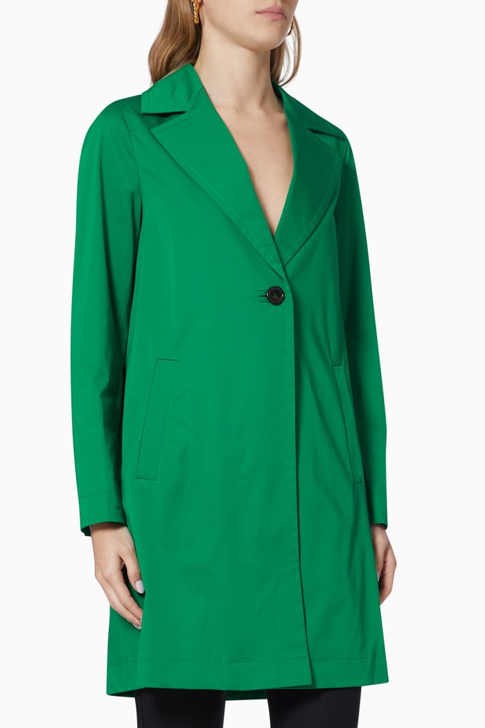 Lazise Coat in Cotton, Green