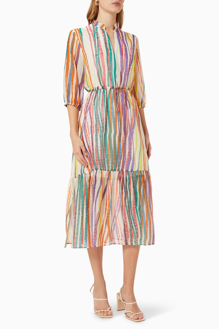 

Striped Dress in Muslin, Neutral