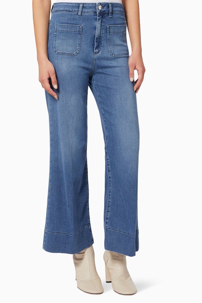 

Wide-leg Jeans in Denim, Blue