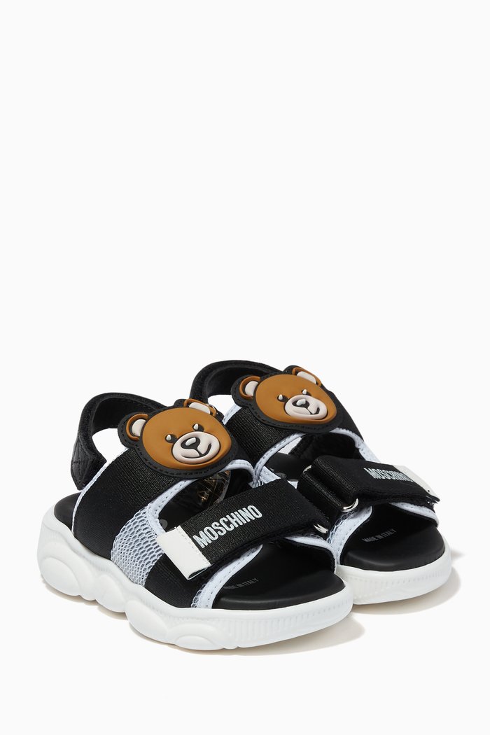 

Toy Bear Sandals in Mesh, Nylon & Leather, Black