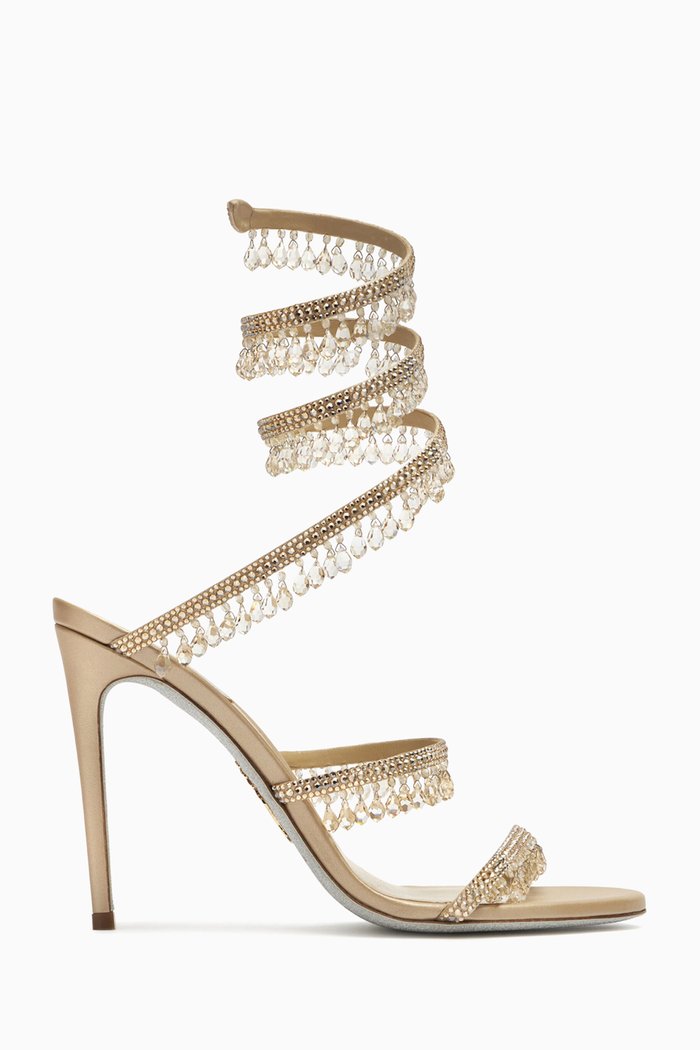 

Chandelier 105 Sandals in Satin, Neutral
