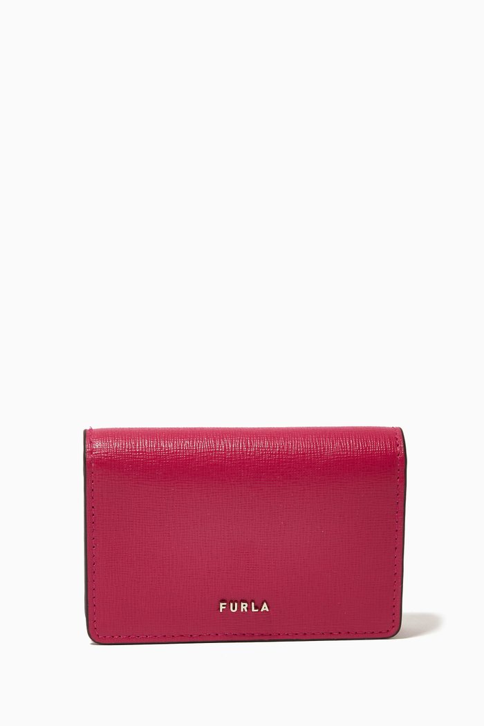

Babylon Card Case in Leather, Pink