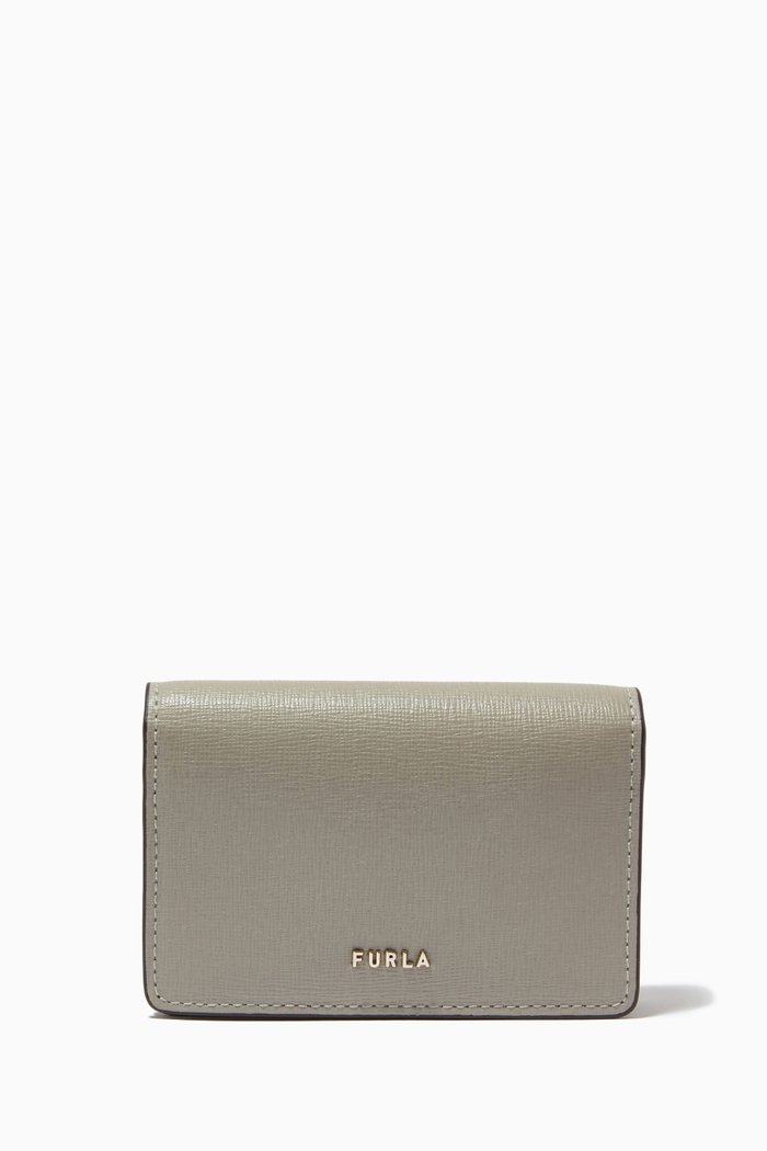

Babylon Card Case in Leather, Grey