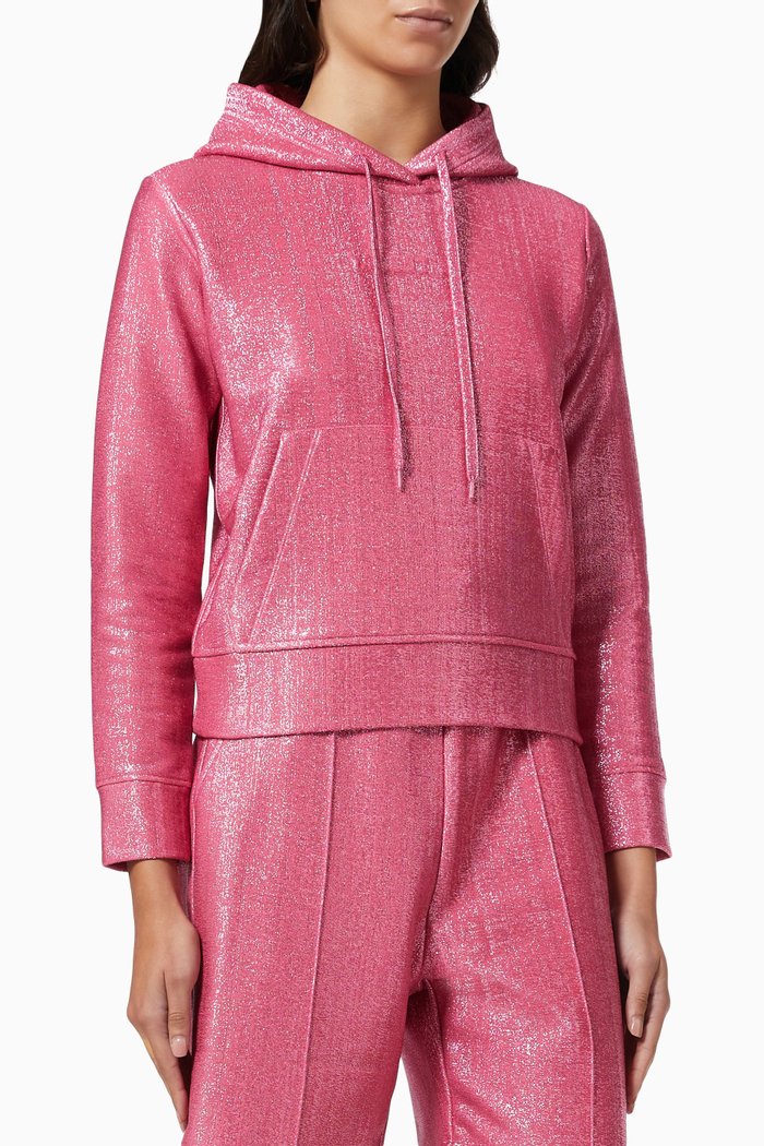 

Hooded Sweatshirt in Lurex Jersey, Pink