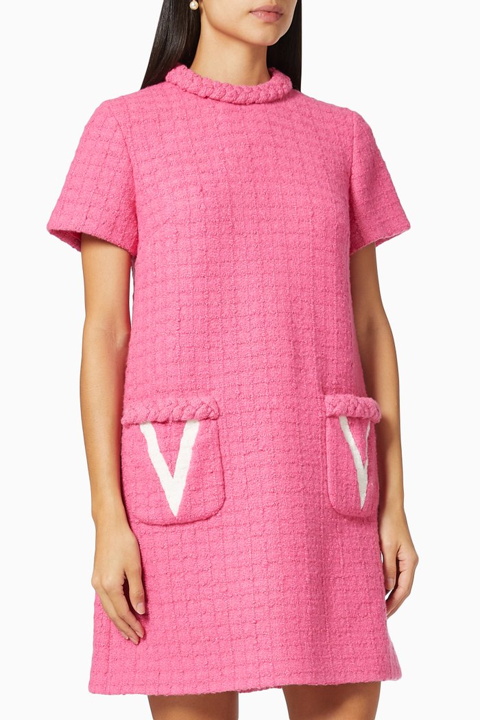 

Timeless Dress in Tweed, Pink