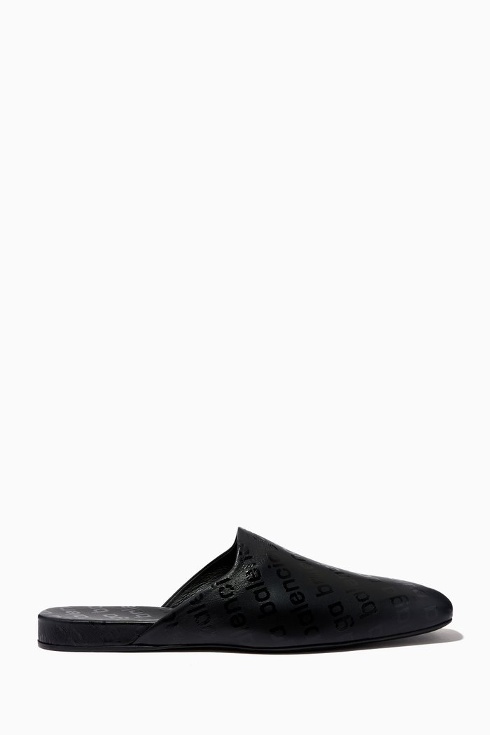 

Cosy Mules in Calfskin, Black