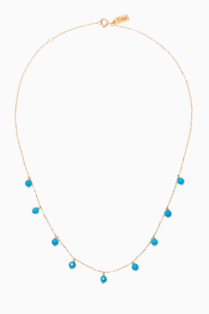 

Gypsy Necklace with Turquoise in 18kt Yellow Gold