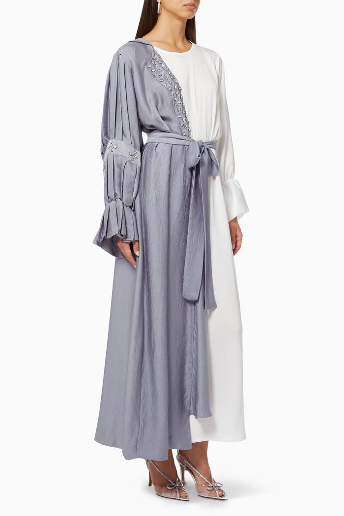 

Two Tone Embellished Abaya, Multicolour