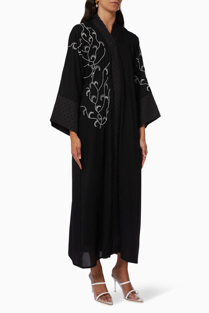 

Sequin Embellished Abaya, Black
