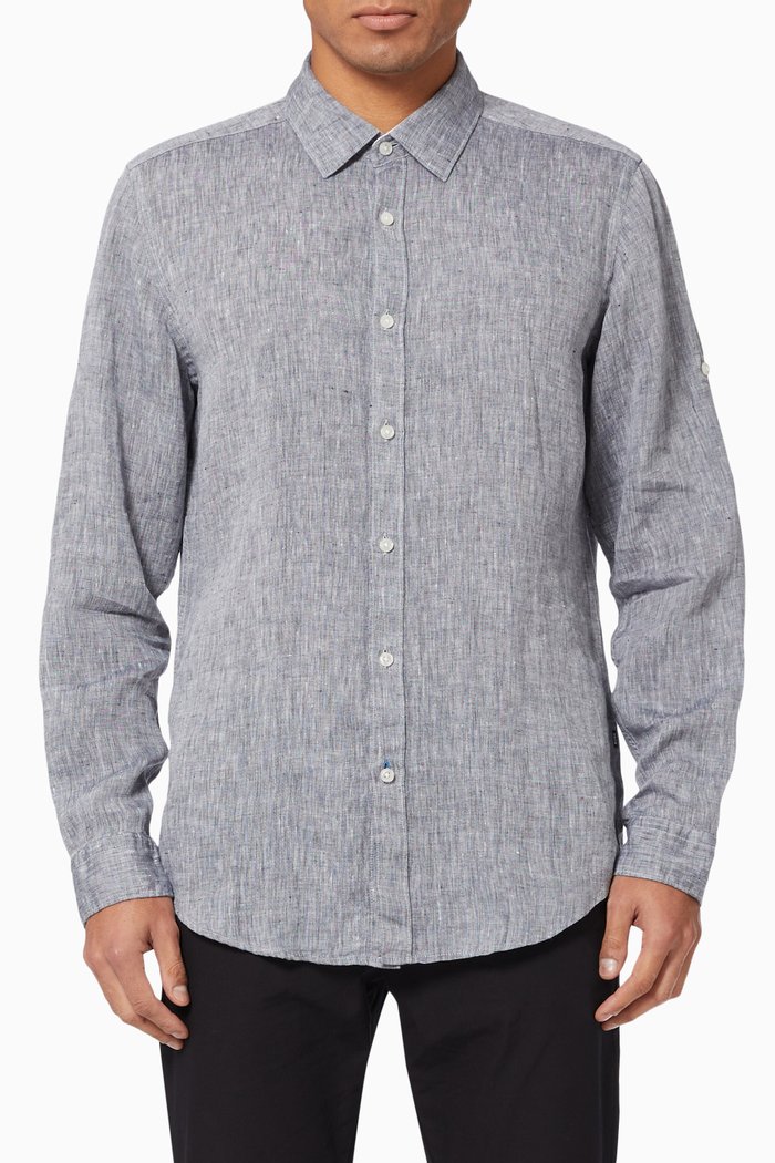 

Lukas Shirt in Cotton Poplin, Blue