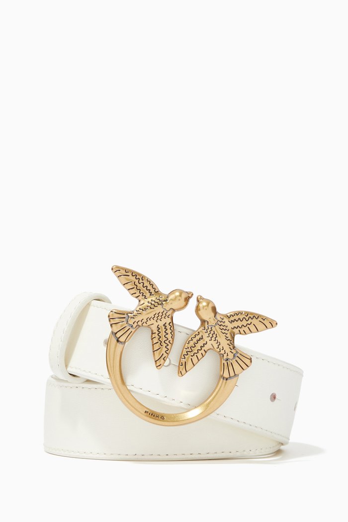 

Love Birds Belt in Leather, Yellow