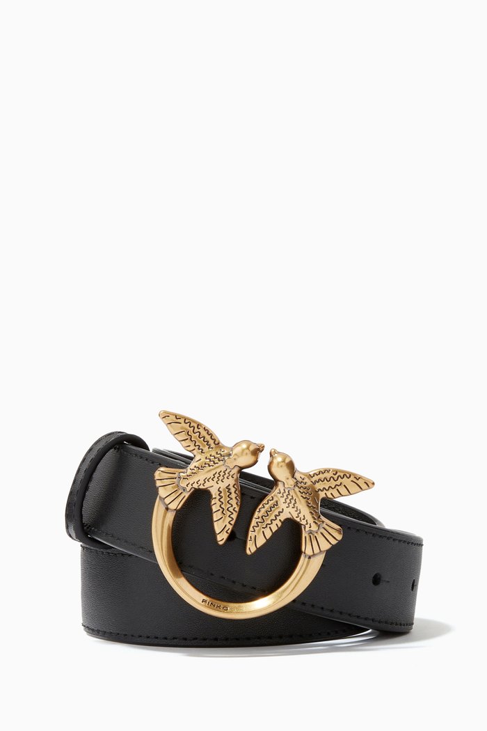 

Love Birds Belt in Leather, Yellow
