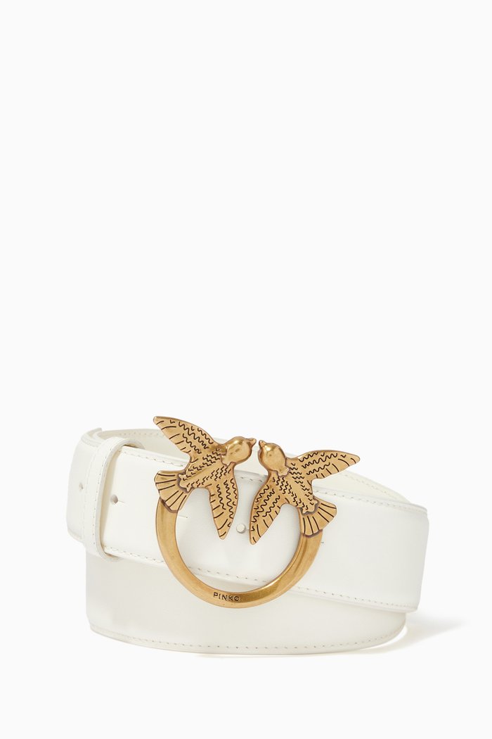

Love Birds Belt in Leather, Black