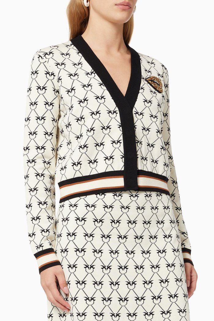 

Castelfranco Cardigan in Jacquard, White