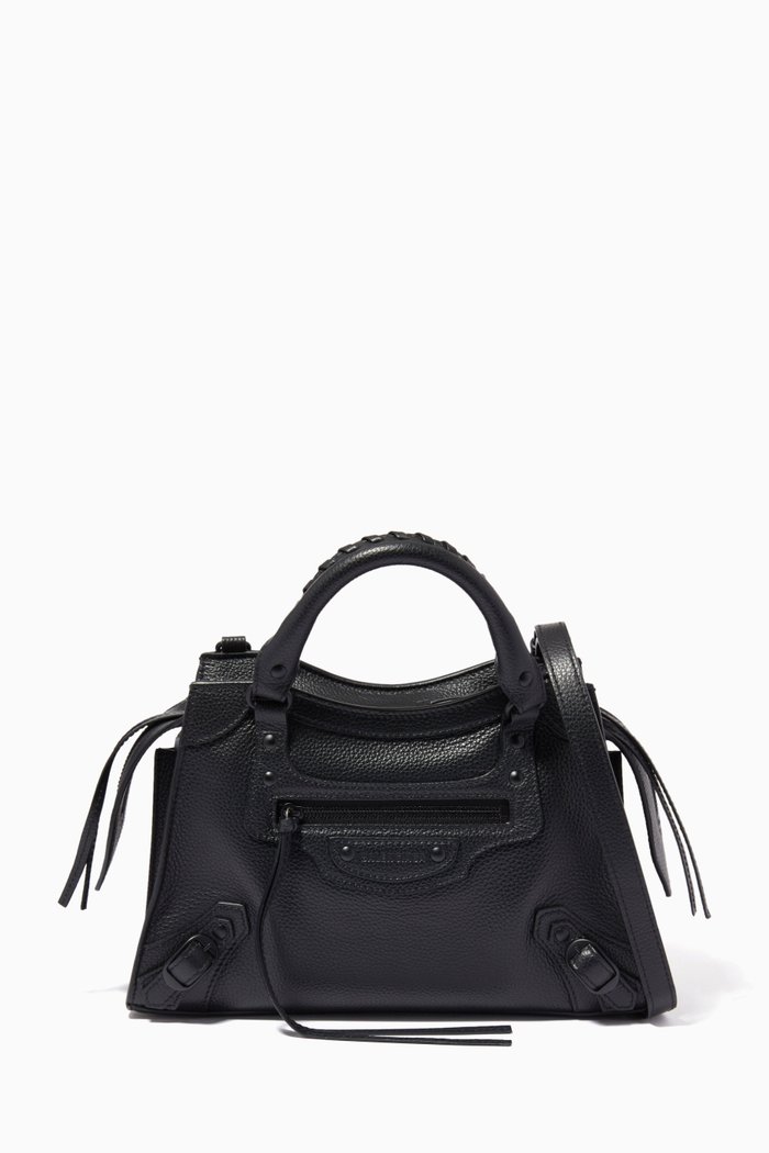 

Neo Classic City XS Top Handle Bag in Grained Calfskin, Black