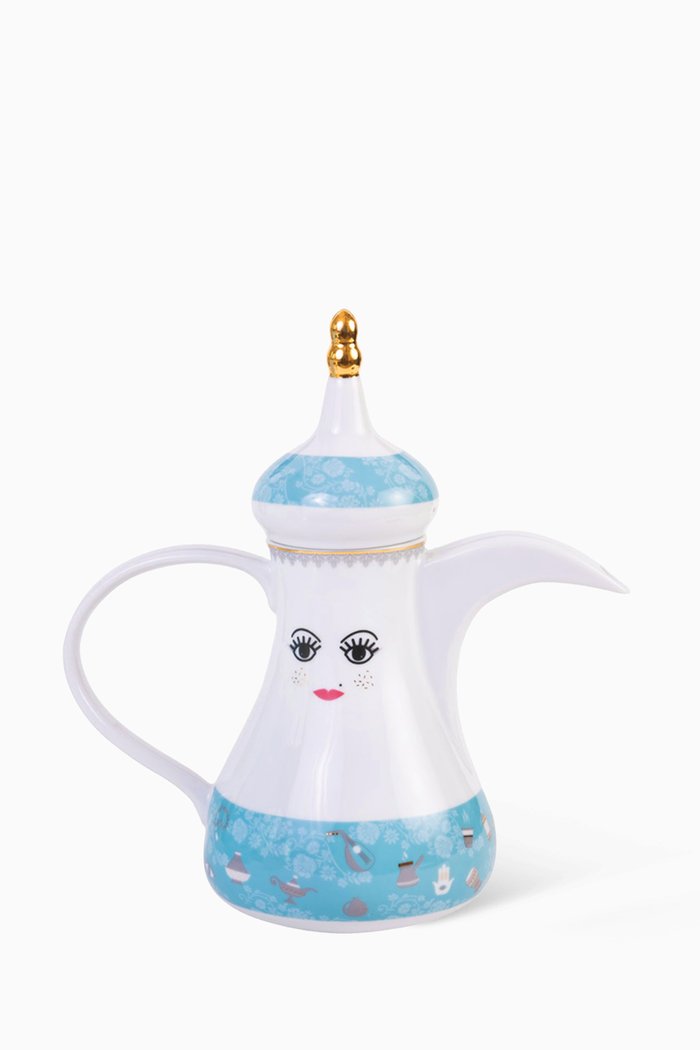 

Arabian Nights Arabic Coffee Dallah, Blue