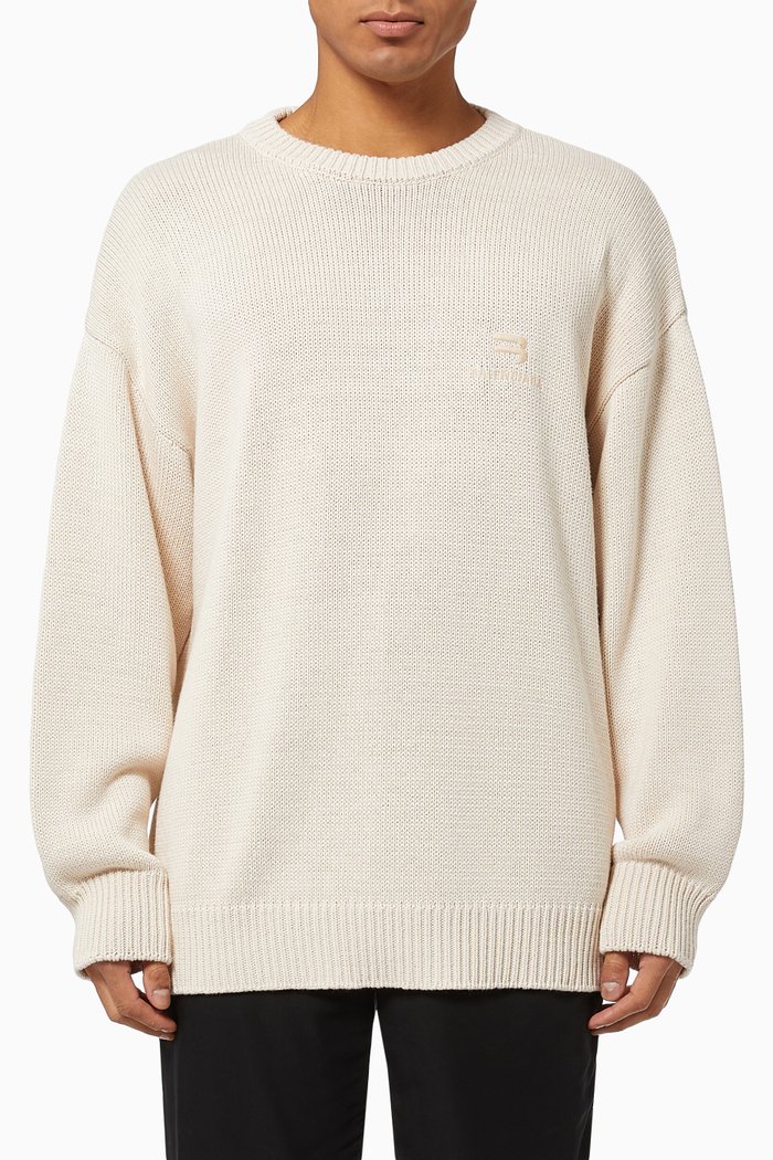 

Sporty B Sweater in Cotton Knit, Neutral