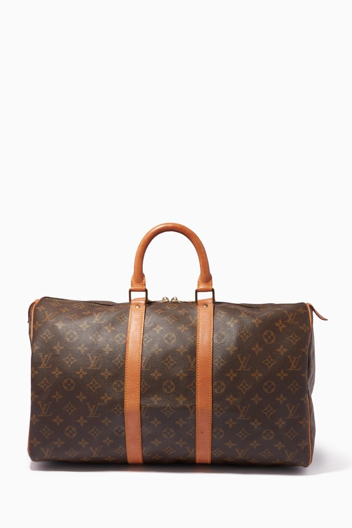 

Keepall 45 Boston Travel Bag in Monogram Canvas, Brown