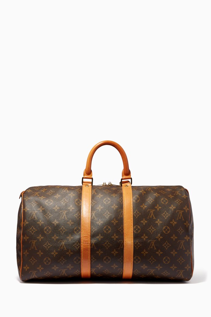 

Keepall Boston Bag in Monogram Canvas, Brown
