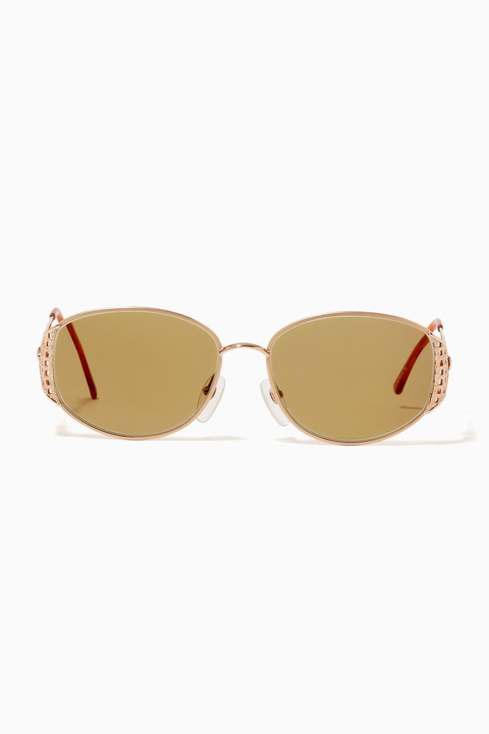 

Oval Sunglasses in Metal, Rose gold