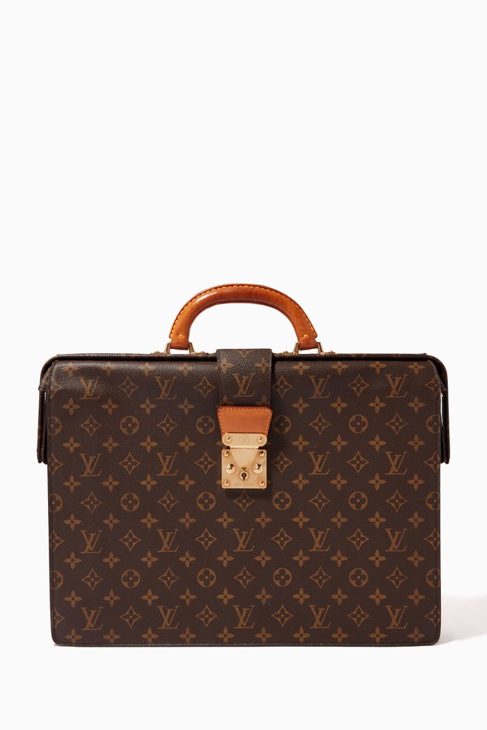 

Serviette Fermoir Briefcase in Monogram Canvas, Brown
