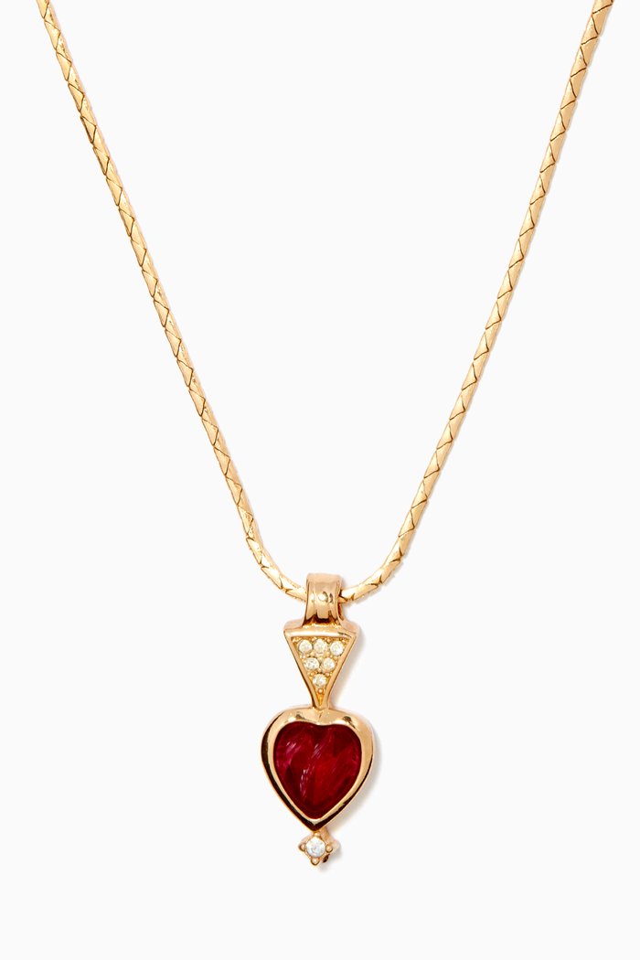 

Heart Pendant Necklace in Gold-Plated Metal