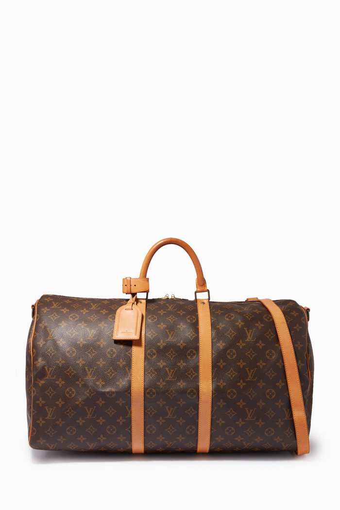

Keepall 55 Bandouliere Travel Bag in Monogram Canvas, Brown