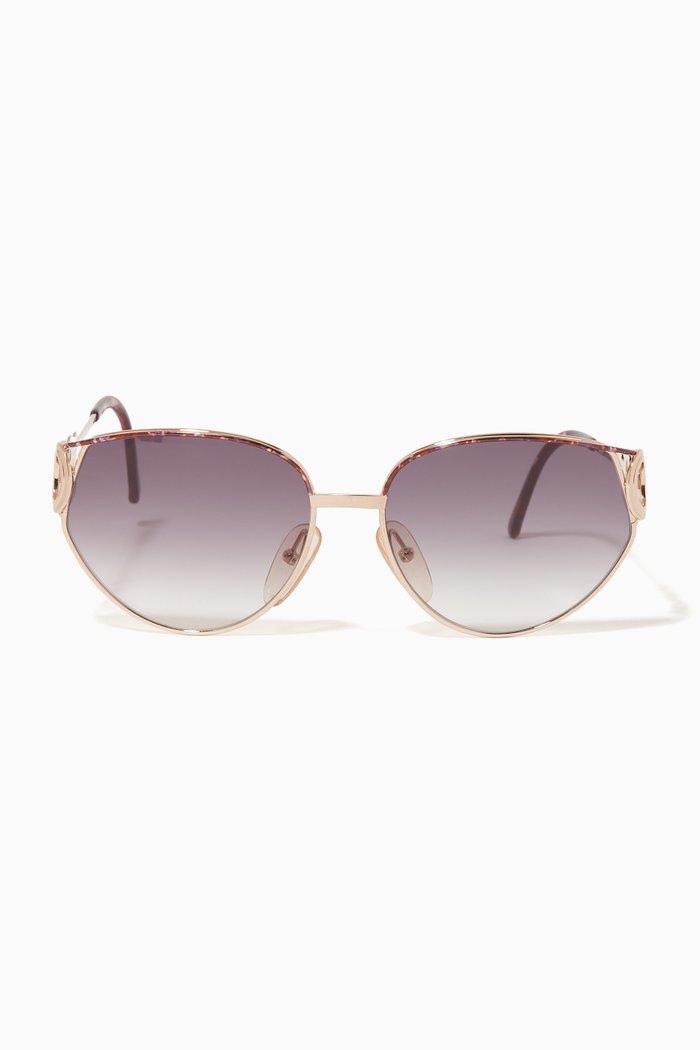 

Cat-eye Gradient Sunglasses in Metal, Gold