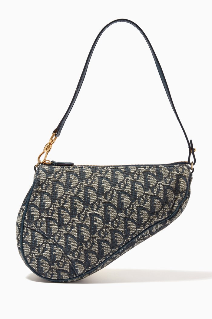

Saddle Shoulder Bag in Trotter Canvas, Blue