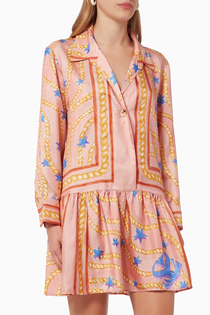 

Printed Dress in Silk, Multicolour