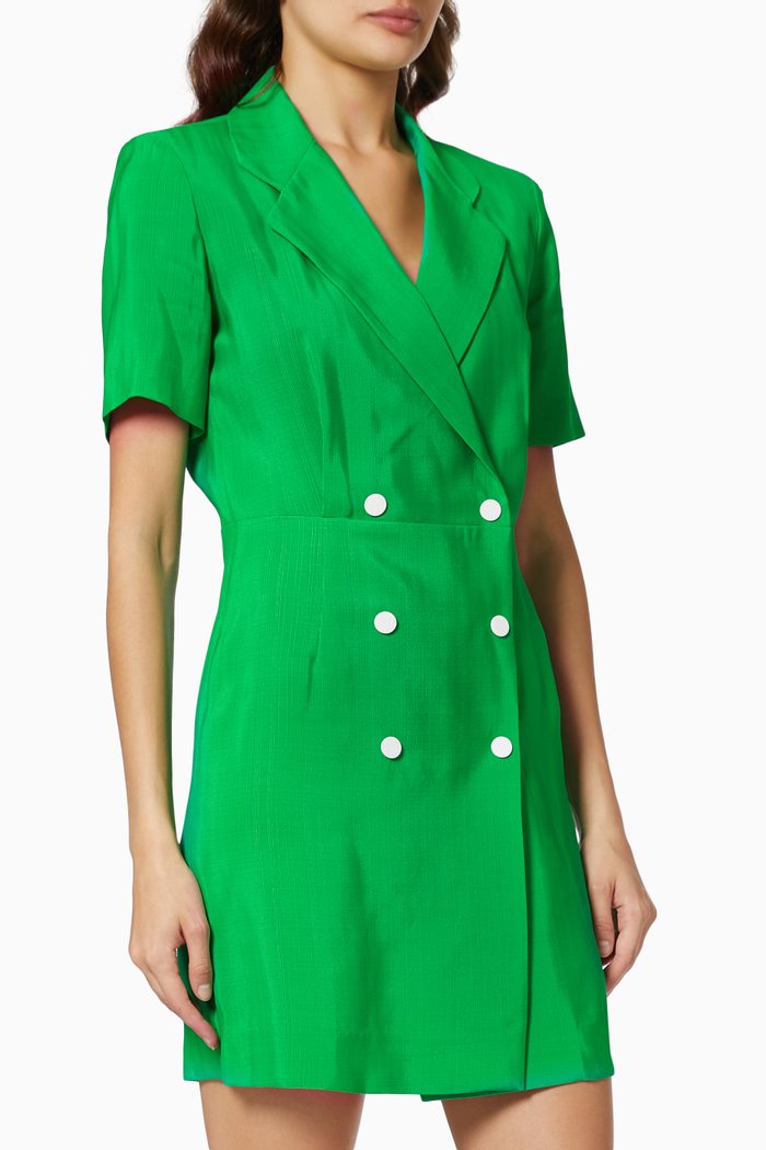 

Maissane Tailored Dress in Viscose, Green