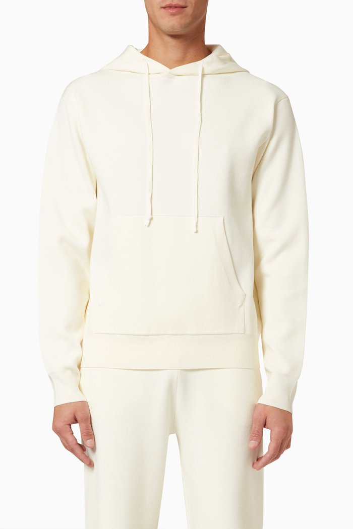 

Knit Hoodie in Eco-responsible Viscose, Neutral