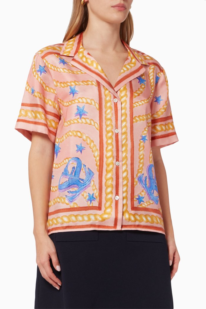 

Printed Shirt in Silk, Multicolour