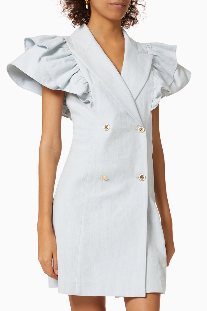 

Angelina Mini Dress in Cotton Denim, Blue