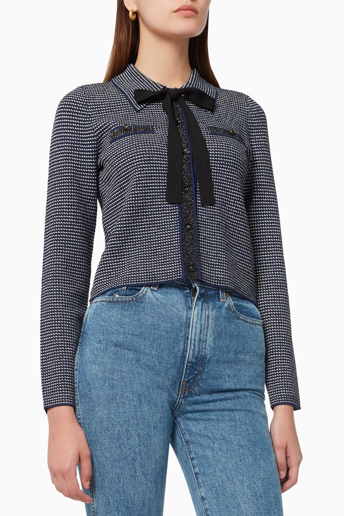 

Rhys Top in Tweed, Blue