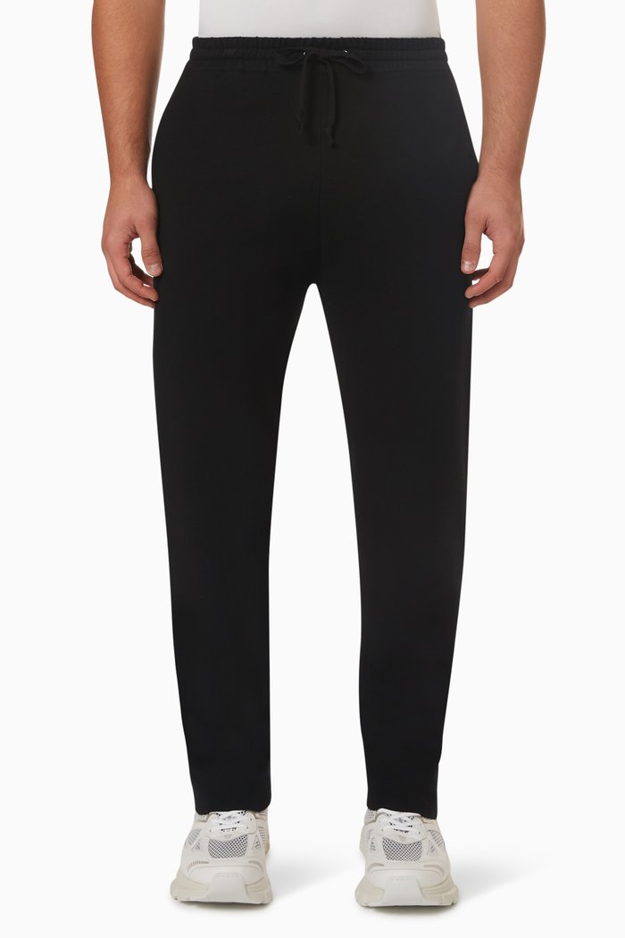 

Knit Jogging Pants in Eco-responsible Viscose, Black
