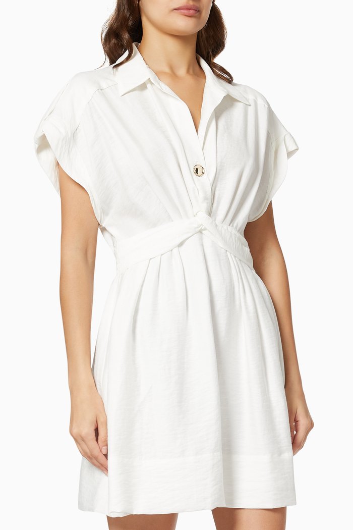 

Sigrid Mini Dress in Cotton, Neutral
