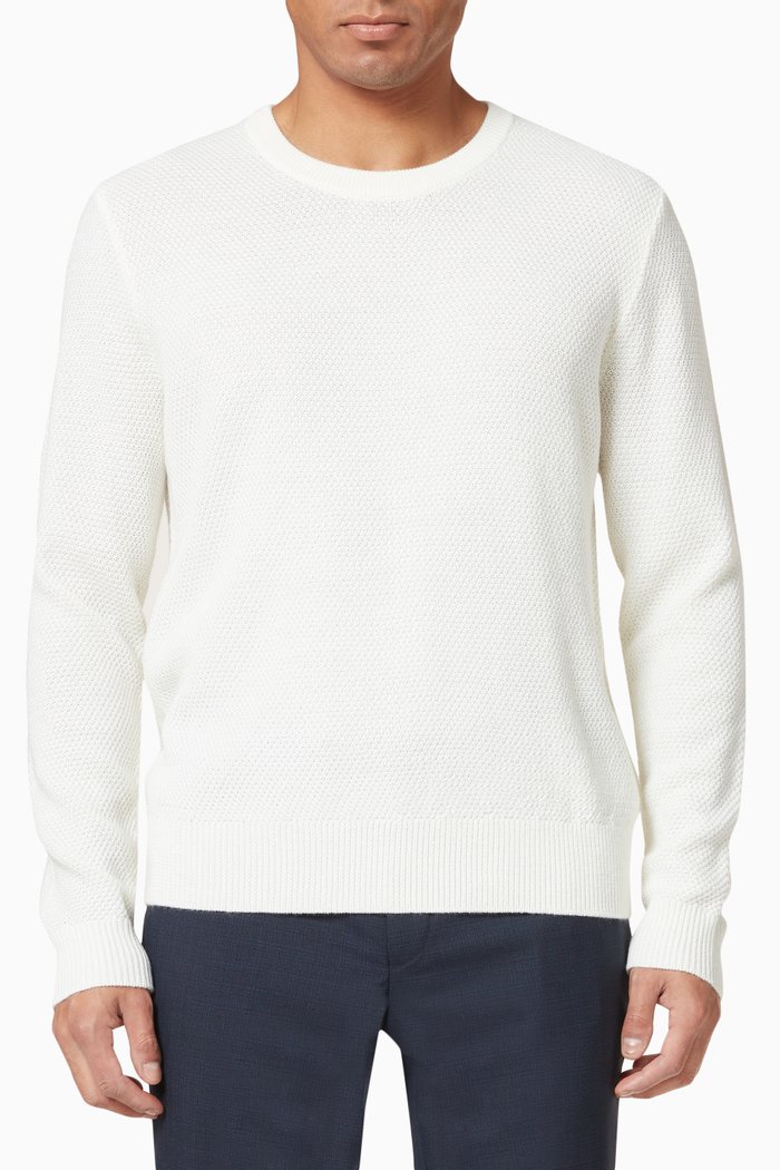 

Sweater in Eco-responsible Wool Knit, White