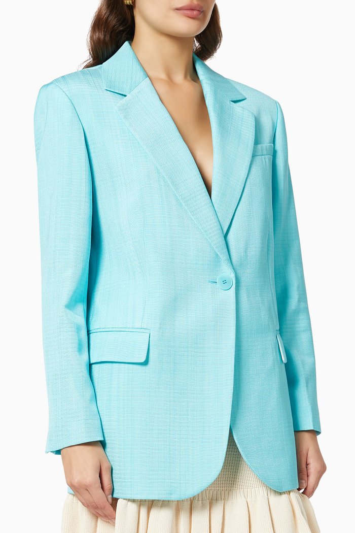 

Harper Blazer in Tweed, Blue