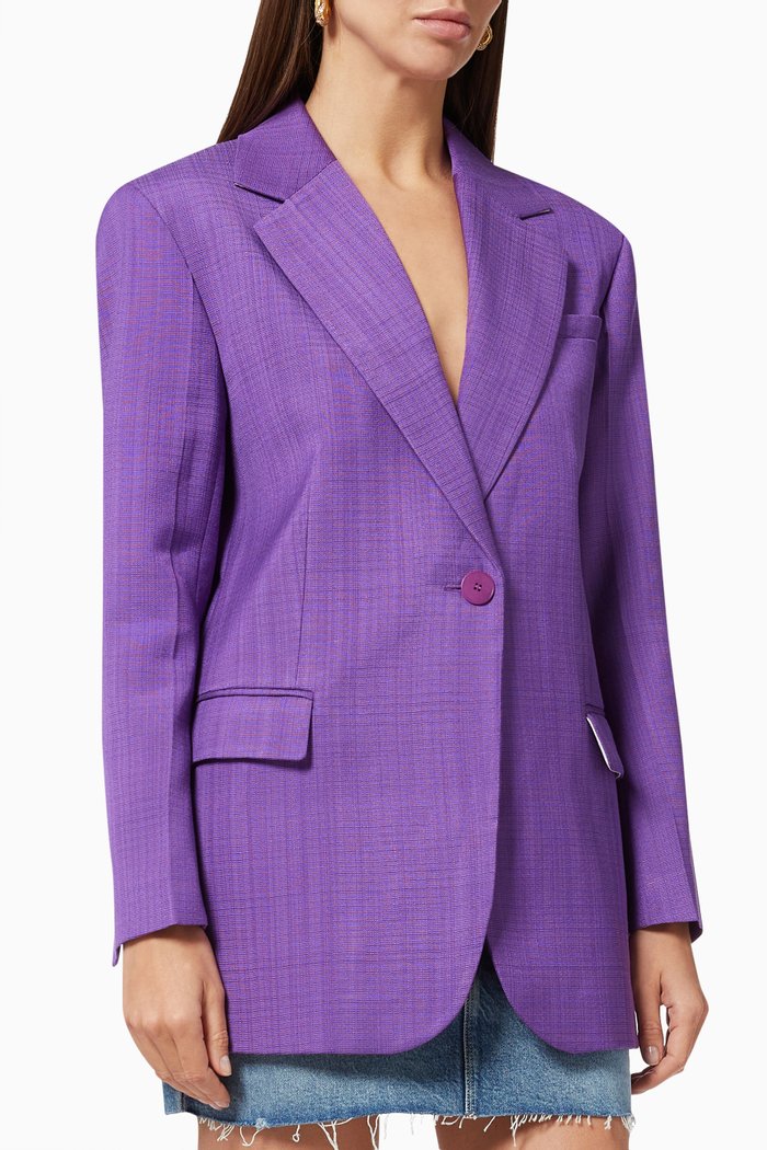 

Harper Blazer in Tweed, Purple