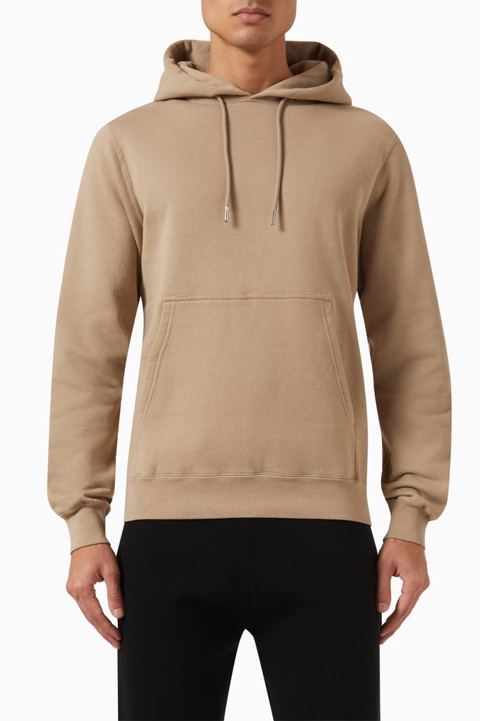 

Embroidered Hoodie in Organic Cotton, Neutral