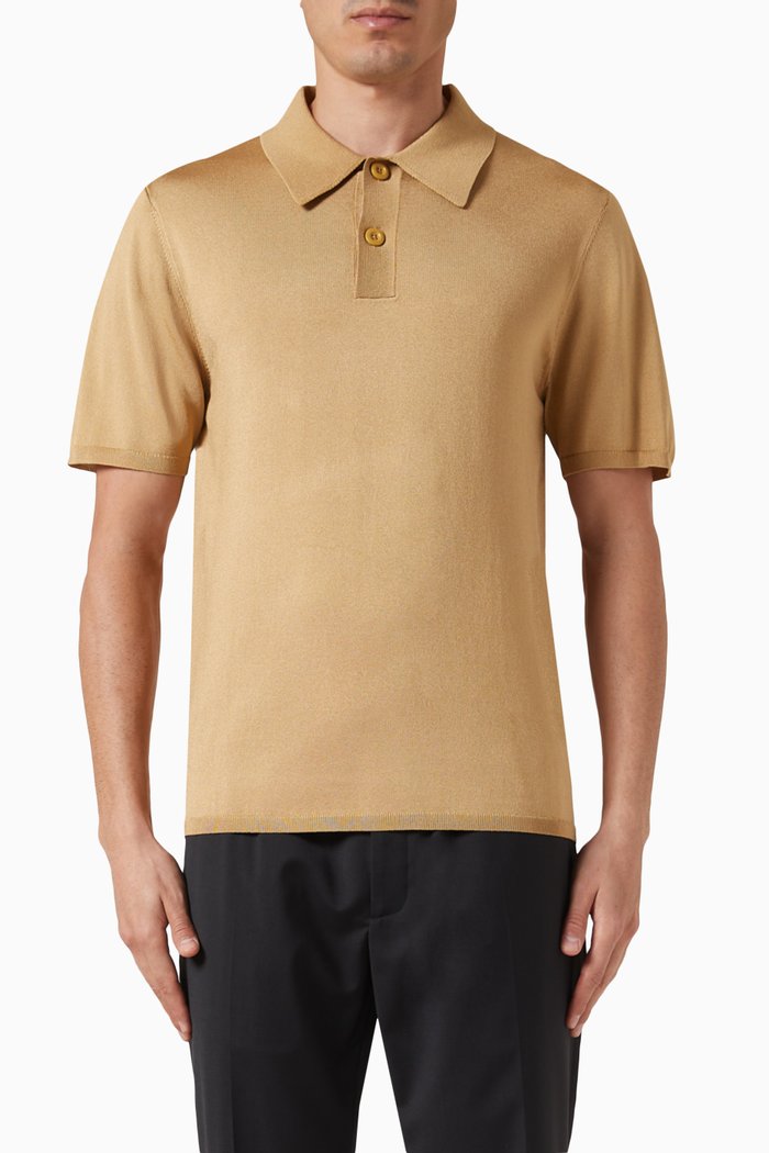 

Polo Shirt in Knit, Brown