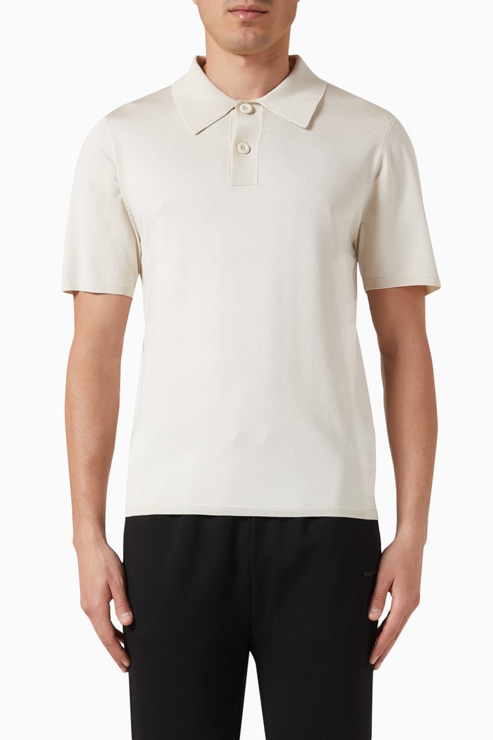 

Polo Shirt in Knit, Neutral