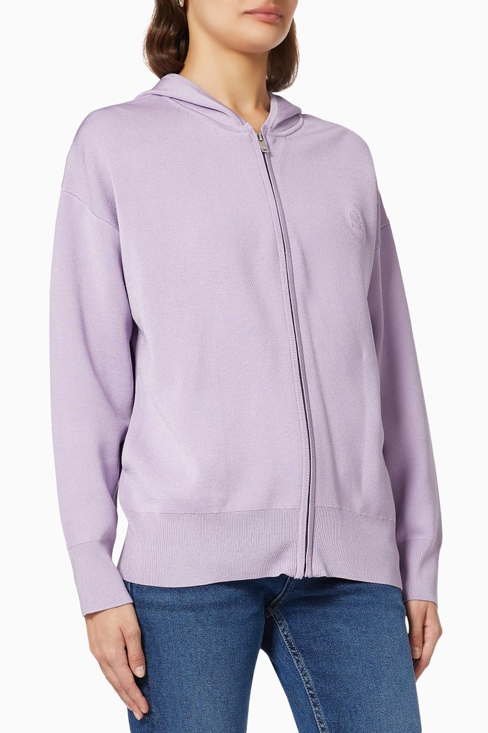 

Reynold Jacket in Waffle Knit, Purple