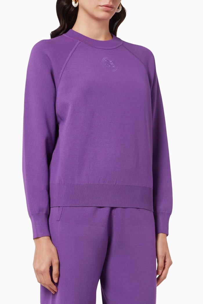 Ranjie Sweatshirt in Fleece, Purple