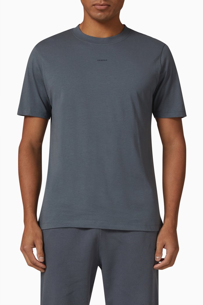 

Embroidered Logo T-shirt in Cotton, Grey