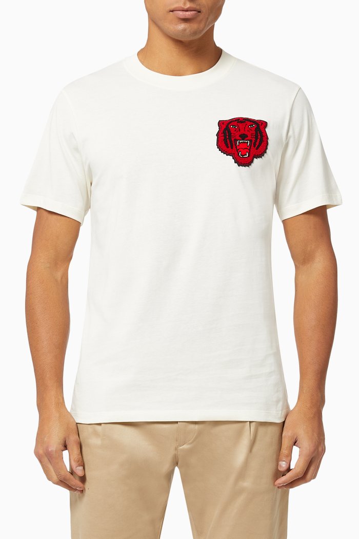 

Tiger Patch T-shirt in Cotton, Neutral