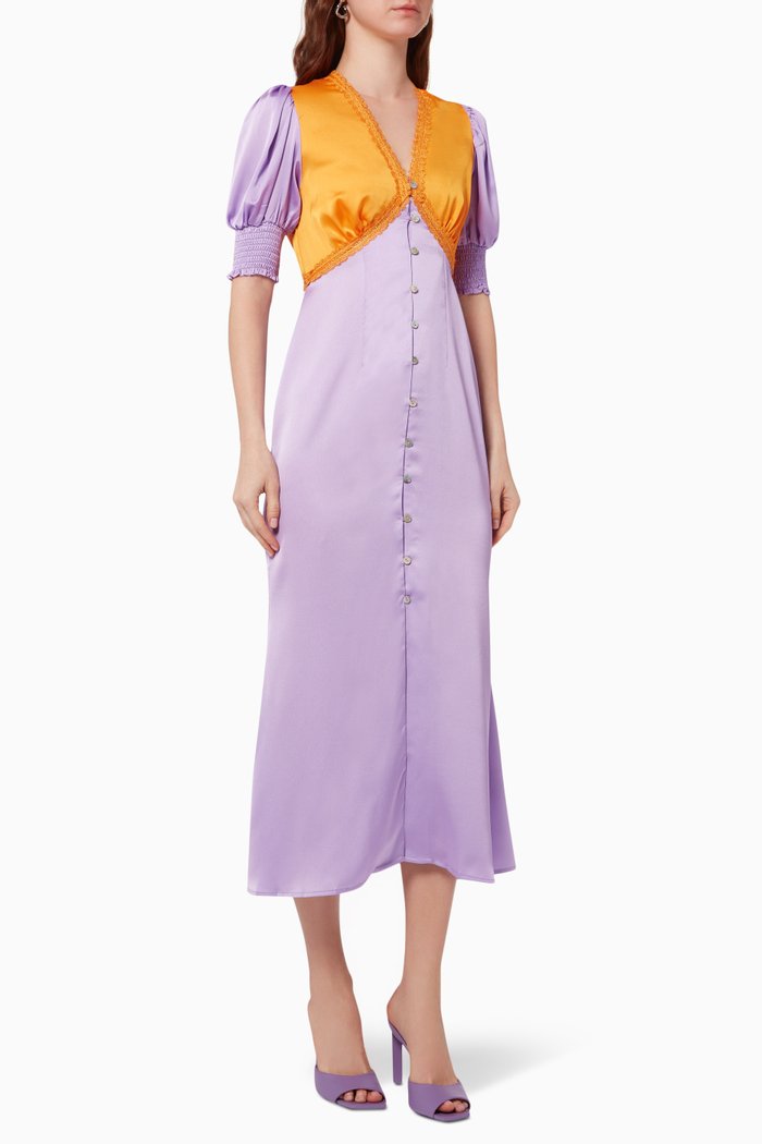 

Lindos Dress in Satin, Purple