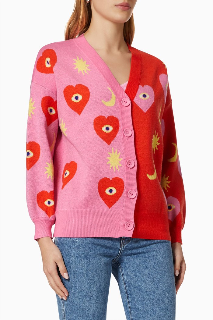 Lucy Cardi in Viscose Knit, Pink